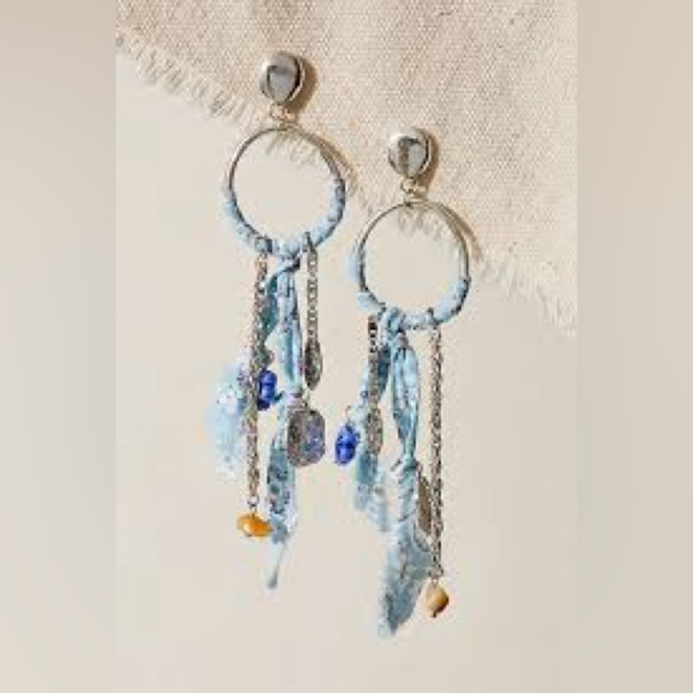 Free People Juniper Hoop Earrings NWT MSRP $48 - Picture 2 of 5